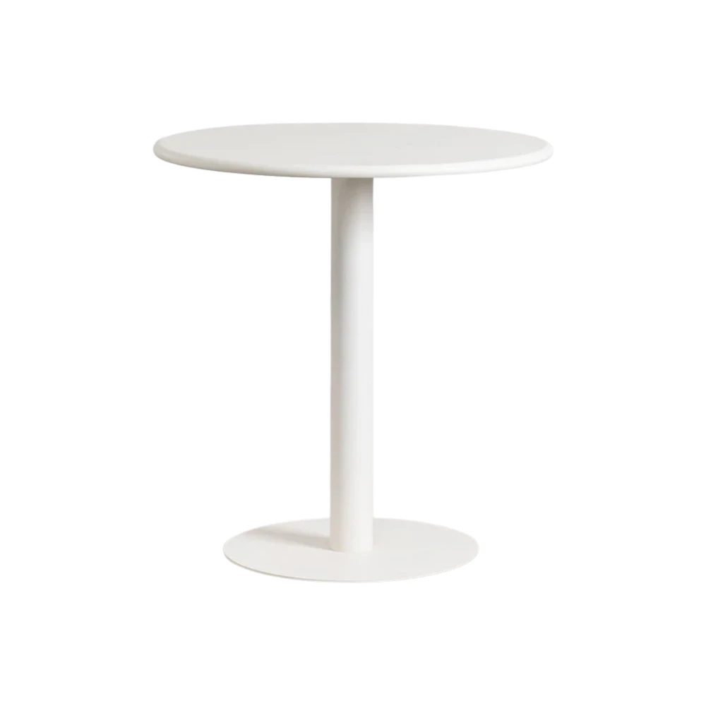 mobiliario-contract-mesa blanca tablero redondo 70cm